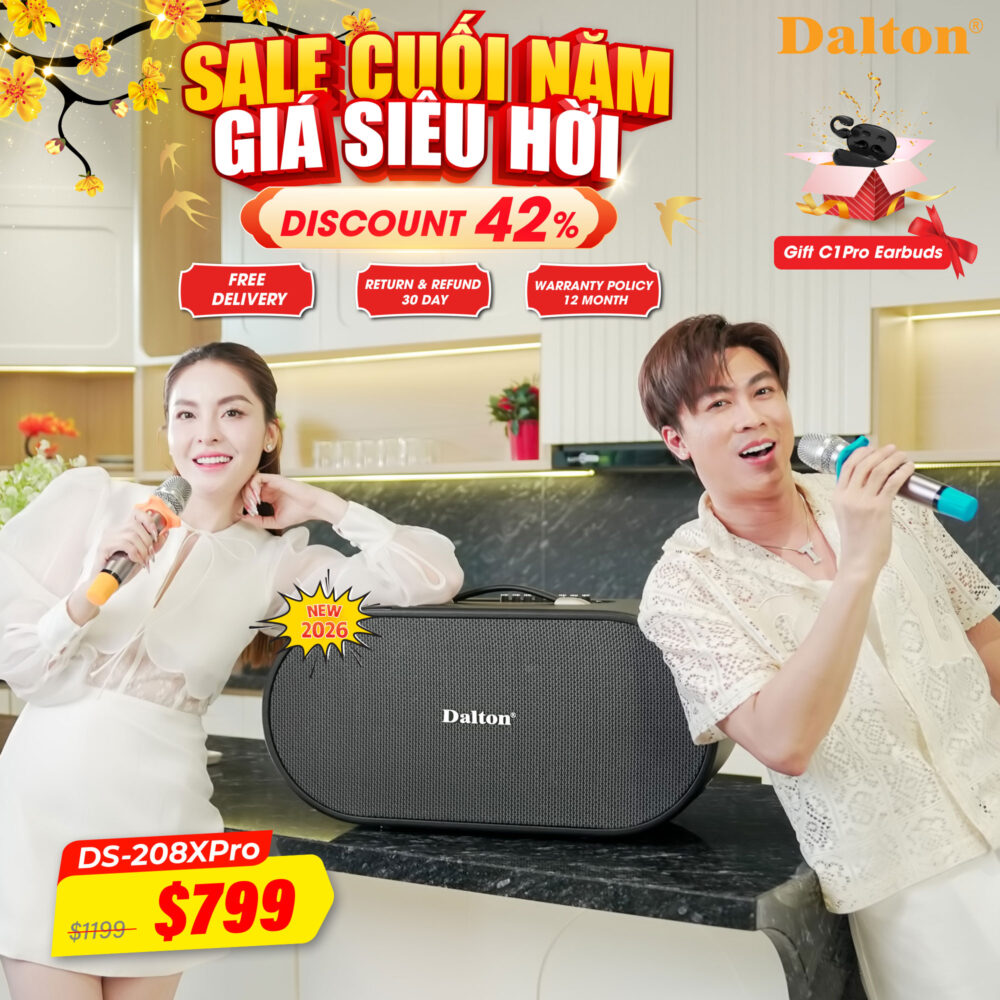 Loa Karaoke DS-208Xpro + Free C1Pro Earbuds