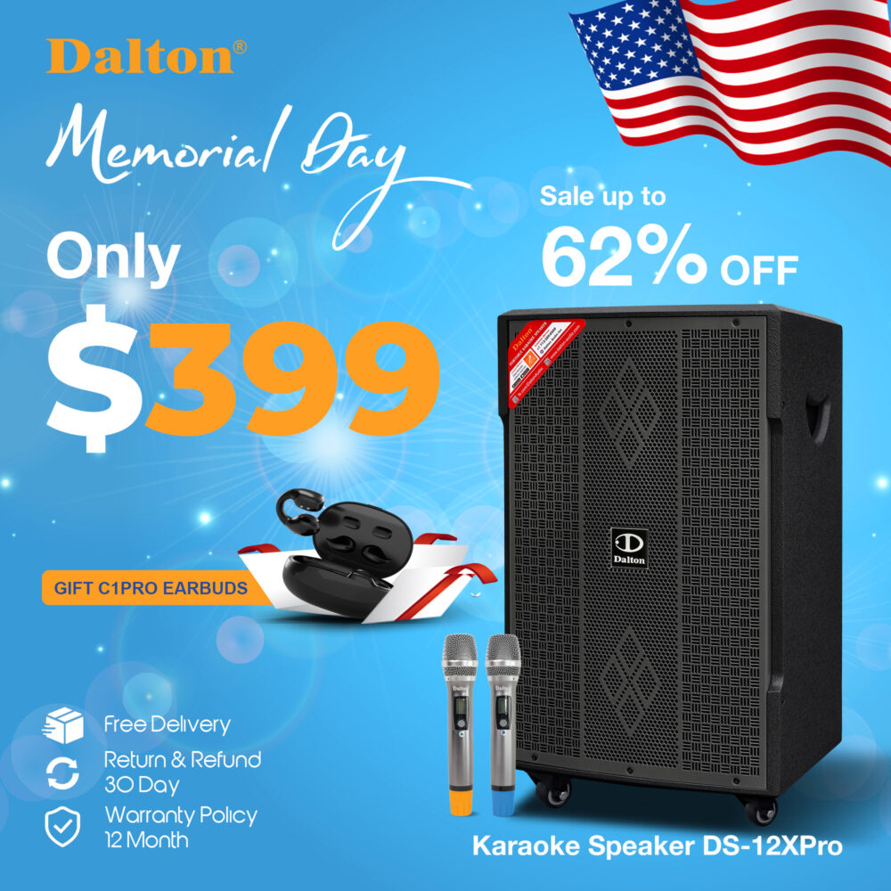 DS-12Xpro Karaoke Speaker+ C1pro Earbuds Free