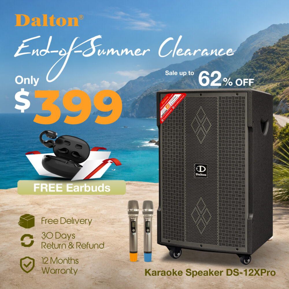 DS-12Xpro Karaoke Speaker+ C1pro Earbuds Free