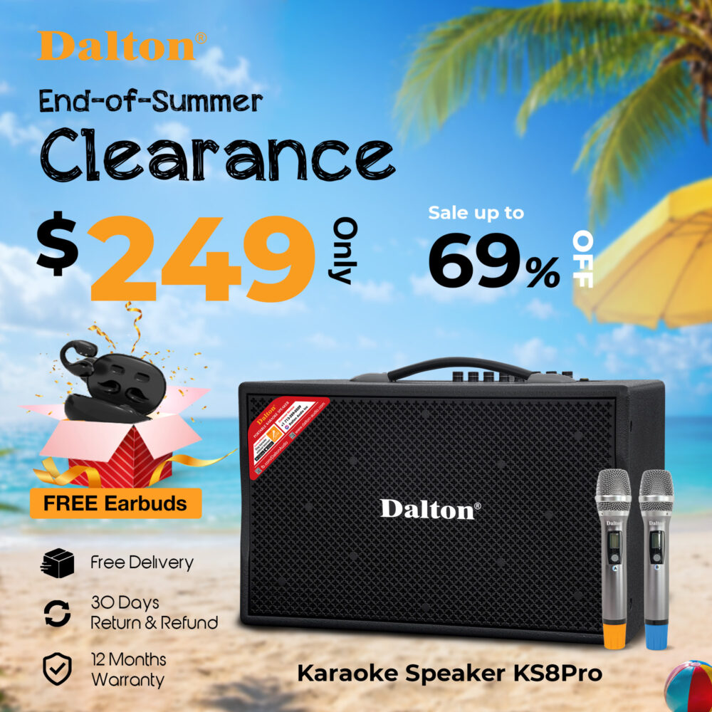 KS8Pro Karaoke Speaker + C1Pro Earbuds Free (250 Watts)