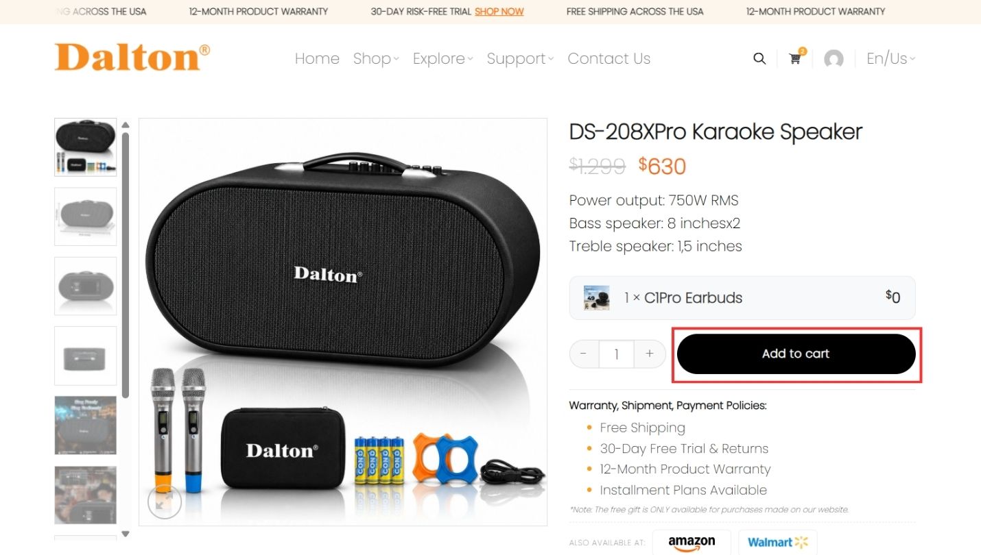 Click Add to Cart