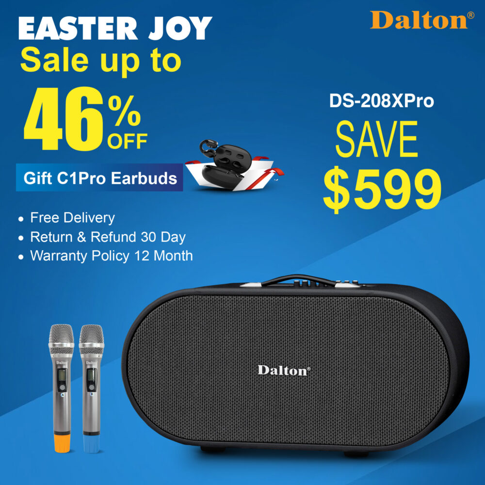 Loa Karaoke DS-208Xpro + Free C1Pro Earbuds